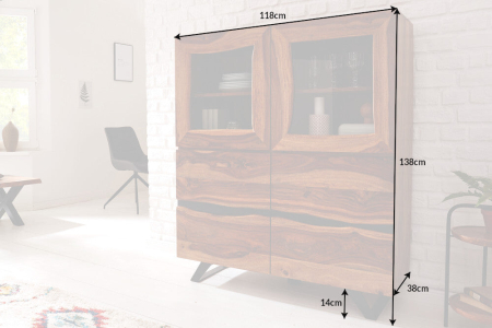 Bufet AMAZONAS din lemn sheesham, 140 cm [8]