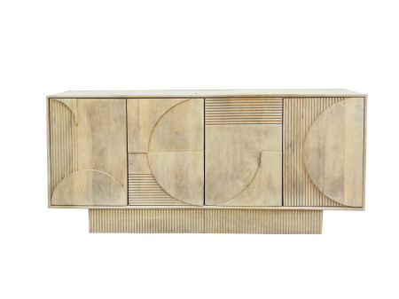 Bufet ART DECO din lemn de mango alb, 170 cm [2]