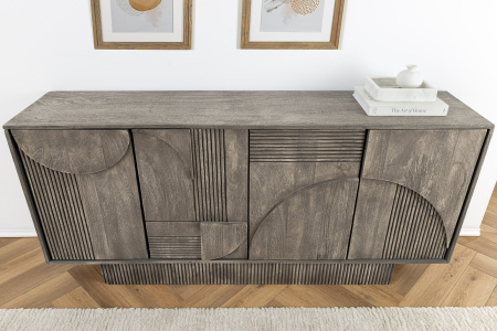 Bufet ART DECO din lemn de mango gri, 170 cm [4]