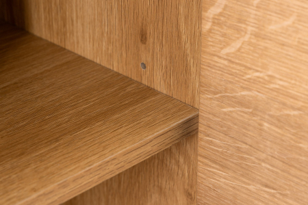 Bufet ATELIER 140 cm, aspect de stejar natural, cu picioare negre [8]