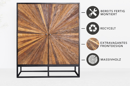 Bufet BARRACUDA din lemn de mango si lemn de tec maro, 120 cm [8]