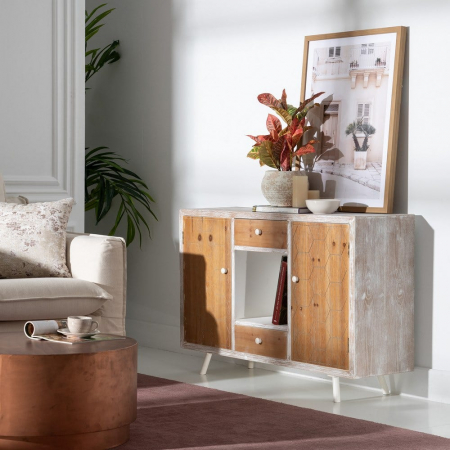 Bufet Country din lemn de brad 120 X 35 X 80 CM [1]