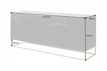 Bufet din lemn de mango negru Scorpion 177 cm [8]