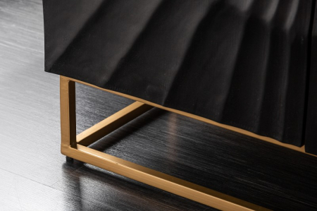 Bufet din lemn de mango negru Scorpion 140 cm [7]