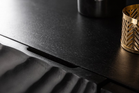 Bufet din lemn de mango negru Scorpion 140 cm [8]