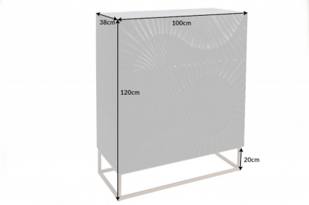 Bufet din lemn de mango negru Scorpion 120 cm [8]