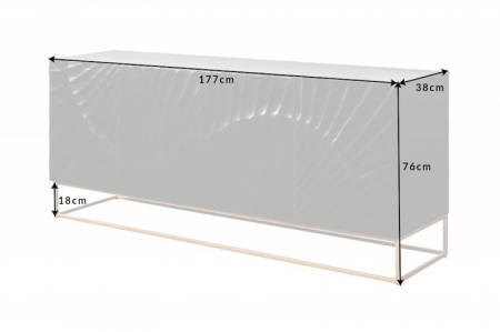 Bufet din lemn de mango negru Scorpion 177 cm [8]