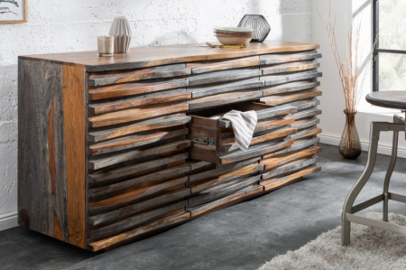 Bufet din lemn Sheesham Relief 160 cm [3]