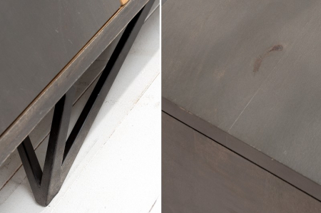 Bufet TROPICAL din lemn de mango antracit, 160 cm [5]