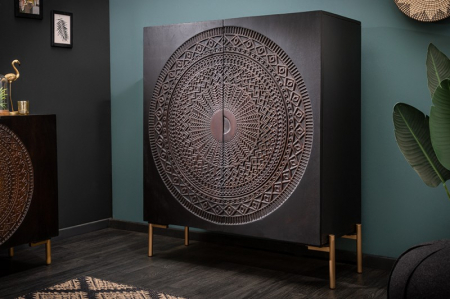 Living - Bufet din lemn masiv de mango Mandala 120 cm