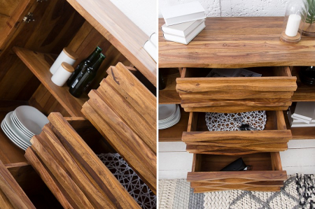 Bufet Relief din lemn Sheesham 160 cm [4]