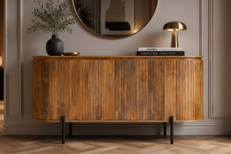 Bufet GATSBY 160 cm, stil retro, lemn de mango natural [3]