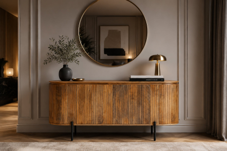 Bufet GATSBY 160 cm, stil retro, lemn de mango natural [2]