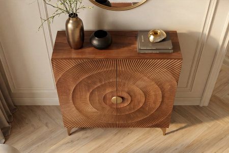 Bufet GOLDEN SUNSET 120 cm, lemn de mango 3D, maro [5]