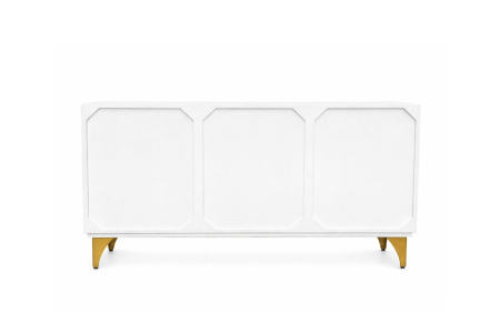 Bufet GOLDEN SUNSET 140 cm 3D din lemn de mango, alb [12]