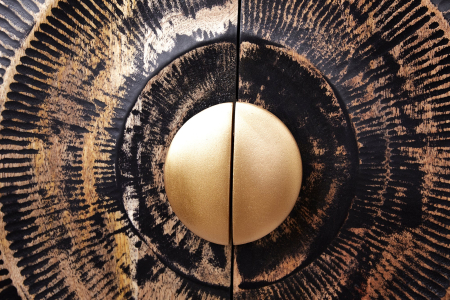 Bufet GOLDEN SUNSET suspendat din lemn de mango negru, 180 cm [4]