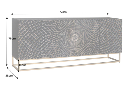 Bufet ILLUSION din lemn de mango, 180 cm [10]