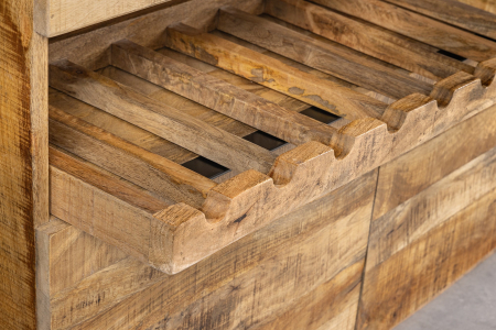 Bufet IRON CRAFT cu sertar pentru vin din lemn de mango, 175 cm [5]