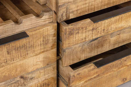 Bufet IRON CRAFT cu sertar pentru vin din lemn de mango, 175 cm [7]