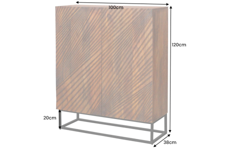 Bufet LINE ART din lemn de mango, 120 cm [9]