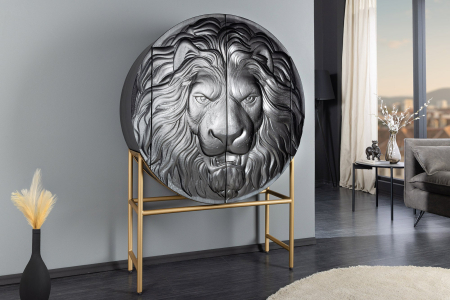 Bufet LION din lemn de mango negru, 140 cm [1]