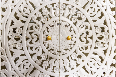 Bufet MARRAKECH din lemn de mango alb, 140 cm [6]