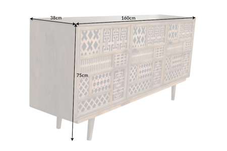 Bufet MARRAKESH 160 cm, lemn de mango natural [10]