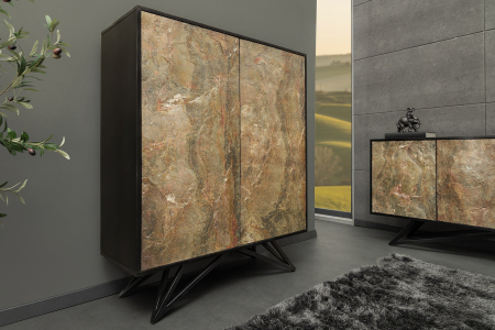 Bufet MOUNTAIN SOUL din lemn de salcam cu aspect de piatra, 120 cm [1]