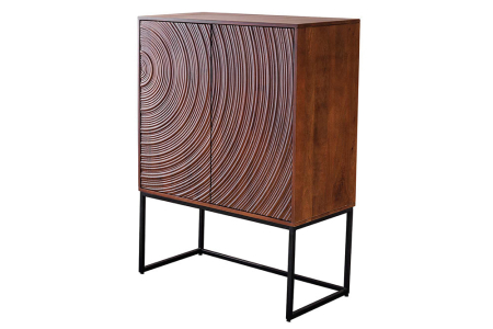Bufete & Baruri - Bufet ORBIT 120 cm, lemn de mango 3D, maro