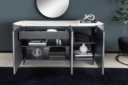 Bufet REFLECTION antracit cu blat ceramic, 150 cm [3]