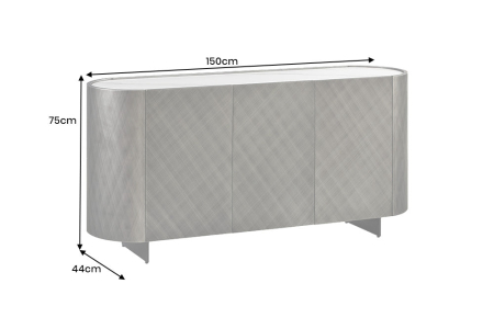 Bufet REFLECTION bronz cu blat ceramic, 150 cm [8]