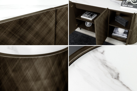 Bufet REFLECTION bronz cu blat ceramic, 150 cm [7]