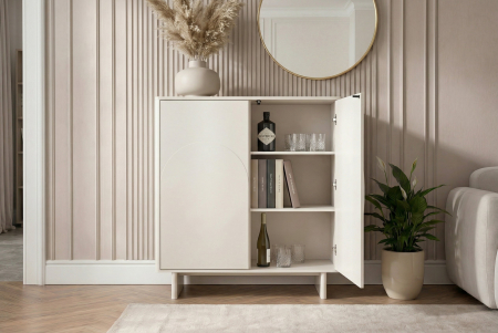 Bufet SAVOY 130 cm 3D cu blat din ceramică imitație de marmură albă [6]