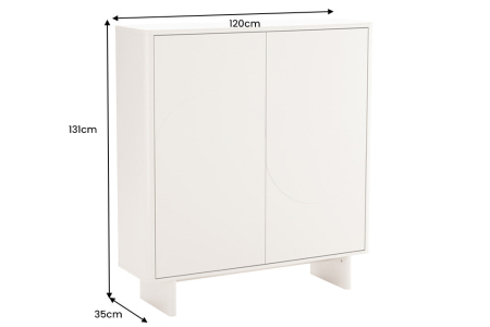 Bufet SAVOY 130 cm 3D cu blat din ceramică imitație de marmură albă [14]