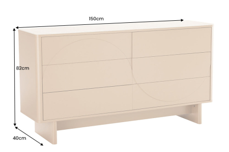 Bufet SAVOY 150 cm 3D natural cu blat din ceramică imitație de marmură travertin [10]