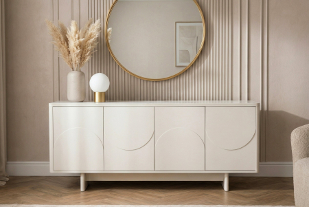 Bufet SAVOY 180 cm 3D cu blat din ceramică imitație de marmură albă [2]