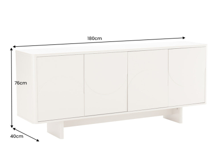 Bufet SAVOY 180 cm 3D cu blat din ceramică imitație de marmură albă [15]