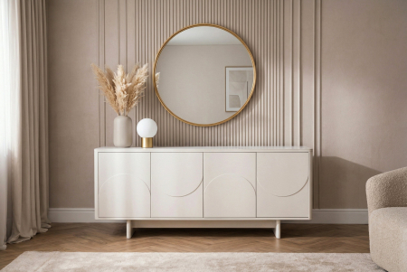 Bufet SAVOY 180 cm 3D cu blat din ceramică imitație de marmură albă [3]