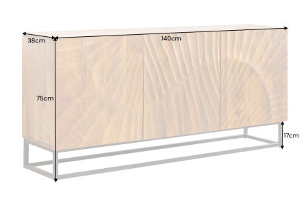 Bufet SCORPION 140 cm 3D maro mango [14]