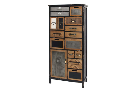 Bufete & Baruri - Bufet SECRETS 150 cm din lemn de pin, maro vintage natural