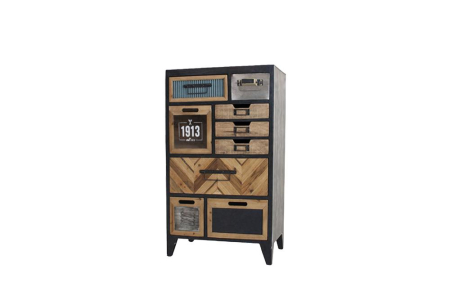 Bufete & baruri - Bufet SECRETS 95 cm din lemn de pin, maro vintage