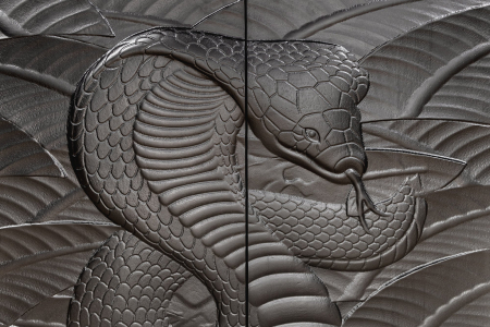 Bufet SNAKE din lemn de mango negru, 120 cm [6]