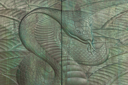 Bufet SNAKE din lemn de mango turquoise, 120 cm [5]