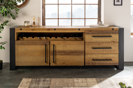 Bufet THOR din lemn de pin, 195 cm [3]