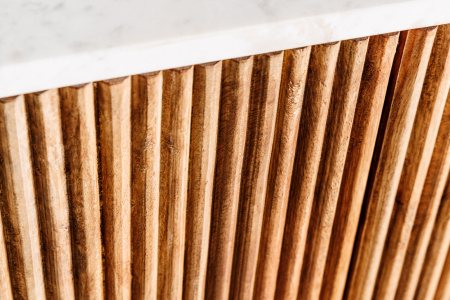 Bufet TRES CHIC din lemn de mango si blat din marmura, 105 cm [6]