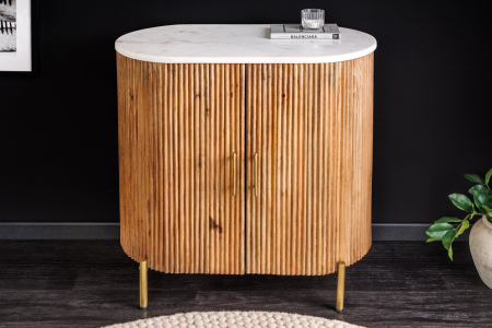 Bufet TRES CHIC din lemn de mango si blat din marmura, 70 cm [2]