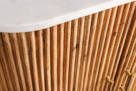 Bufet TRES CHIC din lemn de mango si blat din marmura, 70 cm [5]