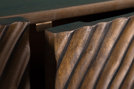 Bufet ZEN CIRCLE din lemn de mango negru maro, 180 cm [4]