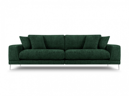 Canapele fixe - Canapea 4 locuri Jog cu tapițerie din tesatura structurala, verde