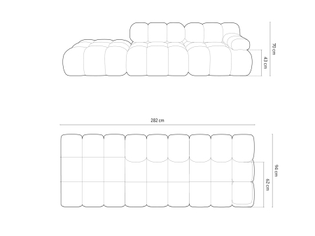Canapea Bellis cu tapițerie din catifea [4]